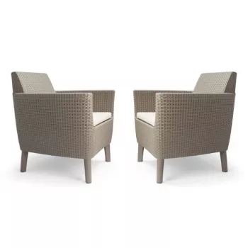 Keter Salemo Duo sodo kėdės, 2 vnt., beige