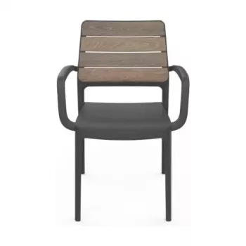 KETER sodo kėdė Deco Porto Armchair riešuto/ pilkos spalvos