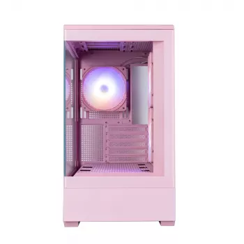Zalman P30 V2, mATX Mini Tower kompiuterio korpusas, 3 x 120mm ARGB ventiliatoriai, rožinės spalvos