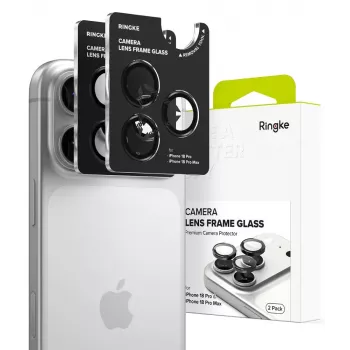 RINGKE Camera Frame Protector 2-pack iPhone 18 Pro / Pro Max apsauga fotoaparatui, juoda