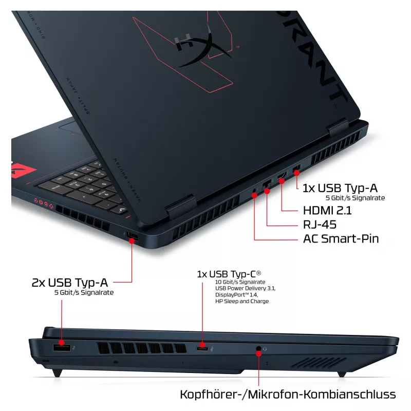 HP HyperX OMEN 16-ah1170ng 16,0 2.5K IPS 240Hz, Intel Core Ultra 7 270HX Plus, 32GB RAM, 1TB SSD, RTX 5070Ti, FreeDOS