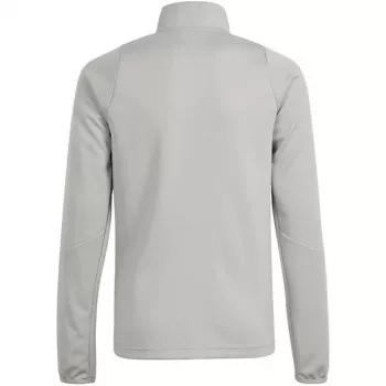 adidas Tiro 24 vaikų sportiniai marškinėliai su užtrauktuku, pilki, IR9363, 116 cm