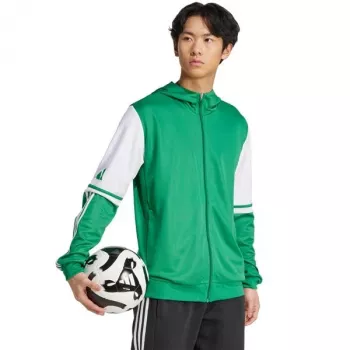 adidas Squadra 25 Hoody vyriška sportinė striukė su gobtuvu žalia ir balta JP3164 S