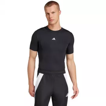 Vyriški adidas Techfit trumpomis rankovėmis marškinėliai juodi JP4674 2XL