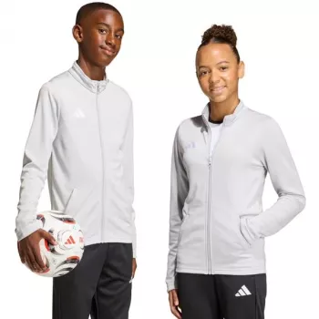 adidas Entrada 26 Track vaikiškas sportinis megztinis šviesiai pilkas JZ6610 116cm