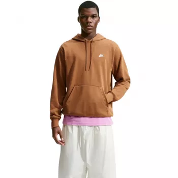 Vyriškas Nike Club FT PO Hoodie džemperis su gobtuvu, šviesiai rudos spalvos FN3866 270 2XL