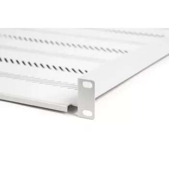 DIGITUS TN-19-550-1U-GY 1U fiksuota stelažo lentyna, 550 mm gylio, pilka RAL 7035, 25 kg apkrova