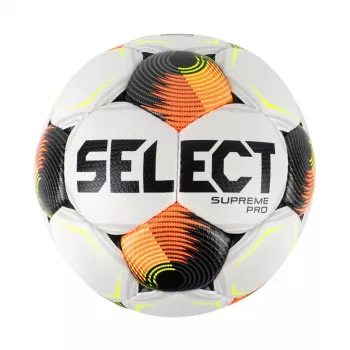 Select Supreme Pro FIFA Basic futbolo kamuolys, baltai-juodai-oranžinis, 1001356/111148, 5 dydis