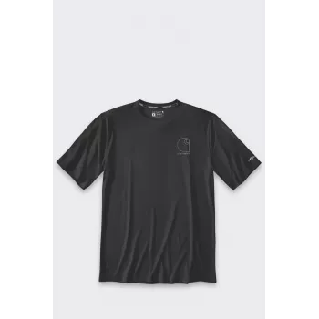 Huk Sun Defender Lightweight Logo SS marškinėliai, juodi