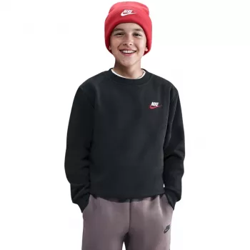 Nike Sportswear Club Fleece vaikiškas džemperis su gobtuvu, juodas FD3006 012 S