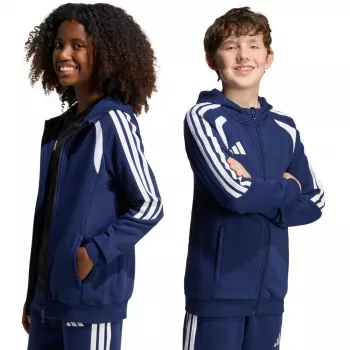adidas Tiro 26 League Sweat Full Zip Hoodie vaikiškas sportinis megztinis su užtrauktuku, tamsiai mėlynas KF3322 164cm