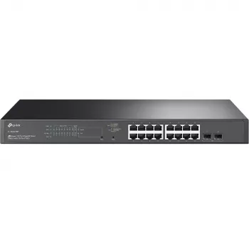 TP-Link JetStream TL-SG2218P valdomas tinklo komutatorius L2/L2+ Gigabit Ethernet (10/100/1000) su PoE 1U juodas