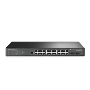 TP-Link JetStream TL-SG3428X valdomas L2+/L3 Gigabit Ethernet (10/100/1000) tinklo komutatorius, 1U, juodas