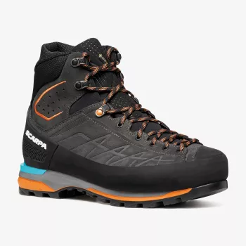 Scarpa Zodiac Tech GTX alpinizmo batai, GORE-TEX Performance Comfort, Perwanger oda, Vibram Mont padas, Anthracite/Tonic Orange, EU 44