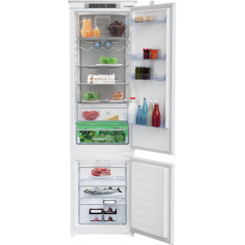 BEKO Šaldytuvas BCNA306E4SN įmontuojamas, 193,5 cm, energijos klasė E, HarvestFresh, Neo Frost, Metal Wall
