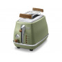DELONGHI Icona Vintage skrudintuvas CTOV 2103.GR 900W, nerūdijantis plienas, trupinių dėklas, atšildymo funkcija, žalias / pažeista pakuotė