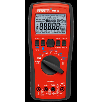 BENNING MM12 True RMS skaitmeninis multimetras su Bluetooth ir duomenų registravimu, 6000 counts, CAT IV 600V / CAT III 1000V 044088