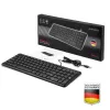 Perixx PERIBOARD-213 DE B laidinė USB klaviatūra, vokiška (QWERTZ) išdėstymas, žirklinis mechanizmas, juoda