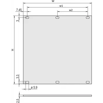 SCHROFF 4U 42HP aliuminio priekinis skydelis, anoduotas/chromuotas, 19 colių stovo montavimui 30847463