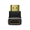 LogiLink AH0005A 8K HDMI adapteris 90° vyriškas į moterišką 48 Gbps juodas