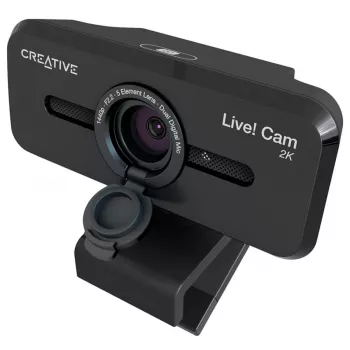 Creative Live! Cam Sync V3 2K QHD internetinė kamera su dviem mikrofonais ir privatumo sklende, juoda