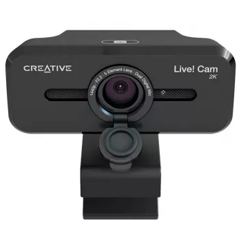Creative Live! Cam Sync V3 2K QHD internetinė kamera su dviem mikrofonais ir privatumo sklende, juoda