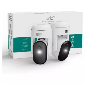 Arlo Essential 3 2K PTZ apsaugos kamera (2 vnt., balta)