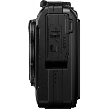 OM System Tough TG-7 juodas atsparus smūgiams kompaktiškas fotoaparatas, 12 MP, 4K vaizdo įrašai, atsparus vandeniui iki 15 m