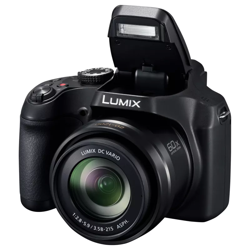 Panasonic LUMIX DC-FZ82D skaitmeninis fotoaparatas - 18,1 MP, 60x optinis priartinimas, 4K vaizdo įrašai, juodas