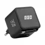 EFB Elektronik G352CE 35W GaN USB-C sieninis įkroviklis su ištraukiamu 0,7 m kabeliu, PD3.0 ir QC3.0, juodas