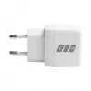 EFB Elektronik G201CE 20W USB-C GaN sieninis įkroviklis su 2m USB-C kabeliu, PD3.0 ir QC3.0, baltas