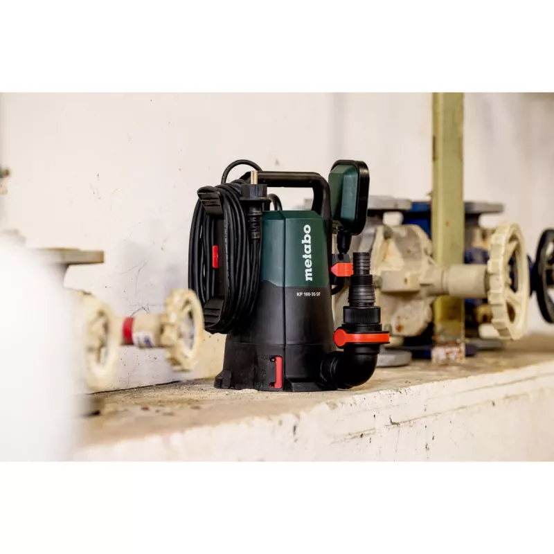 Metabo KP 160-35 SF kombinuotas panardinamasis/slėginis siurblys 500 W, 16000 l/h, 7,5 m, 35 mm dalelės, 10 m kabelis, juodas/žalias 601792000