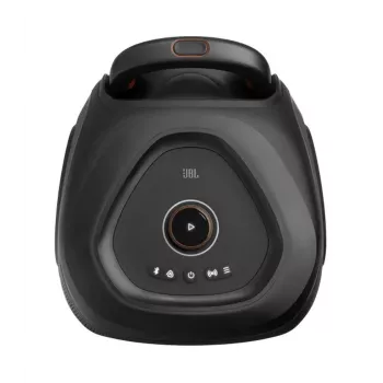 JBL PartyBox 330 nešiojamas vakarėlių garsiakalbis su 240W RMS, 18 val. baterija, IPX4 atsparus vandens purslams, Bluetooth 5.1, dinamiškas šviesų šou, ratukais ir teleskopine rankena, juodas