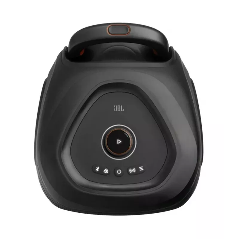 JBL PartyBox 330 nešiojamas vakarėlių garsiakalbis su 240W RMS, 18 val. baterija, IPX4 atsparus vandens purslams, Bluetooth 5.1, dinamiškas šviesų šou, ratukais ir teleskopine rankena, juodas