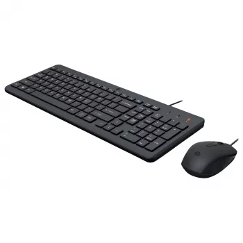 HP 150 laidinė klaviatūros ir pelės rinkinys – USB – prancūziška AZERTY – juodas