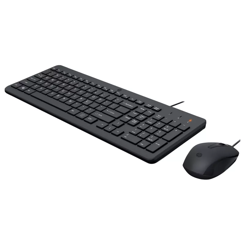 HP 150 laidinė klaviatūros ir pelės rinkinys – USB – prancūziška AZERTY – juodas