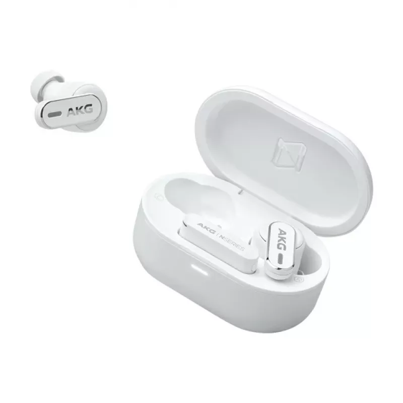 AKG N5 Hybrid belaidės ausinės su aktyviu triukšmo slopinimu, ausinės į ausį, baltos, Bluetooth 5.3