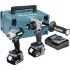 Makita DLX2588GJ 18V LXT bešepetėlinis 2 dalių komplektas su DDF485 gręžtuvu-suktuvu, DTD153 smūginiu suktuvu, 2x 5,0 Ah baterijomis, greituoju įkrovikliu ir MAKPAC dėklu
