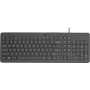 HP 150 laidinė klaviatūra Turkish Q USB juoda 664R5AA#AB8