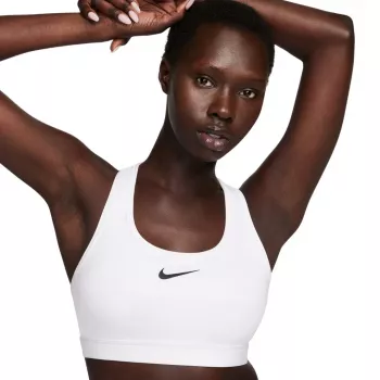Nike Swoosh vidutinio palaikymo sportinis liemenėlis baltas XL