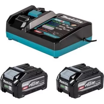 Makita 1916Y1-1 maitinimo šaltinio rinkinys 40V XGT įrankiams (2x BL4040F 4,0Ah baterijos ir DC40RA greitasis įkroviklis)