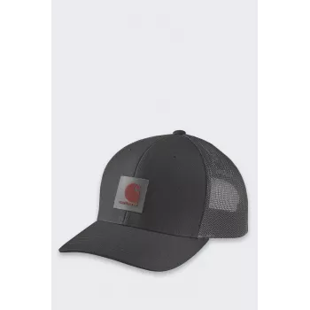 Carhartt Twill Mesh-Back Logo Patch Cap - juoda