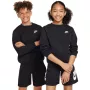 Nike Sportswear Club Fleece vaikiškas džemperis juodas FD3006 010 M dydis