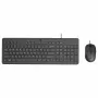 HP 150 laidinė klaviatūros ir pelės rinkinys – USB – UK – juodas