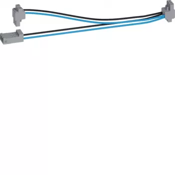 Hager Y-Splitter Cable Set 2x200mm KU9S20YE juodas/mėlynas 1 kištukas į 2 lizdus