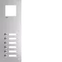 Hager RTQ106X modulinė durų stotelės priekinė plokštė Mono su 6 mygtukais, balta