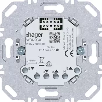 HAGER WDN2040 universalus mygtukinis šviesos reguliatorius (įdėklas) – įleidžiamas, 1 vietos, 230V, 20-400W