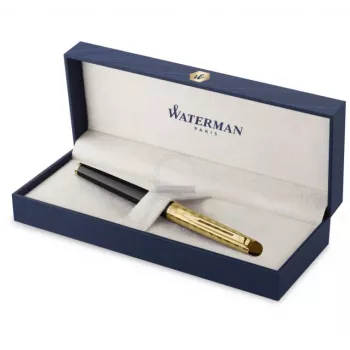 Waterman Hemisphere Rollerball rašiklis - Fine, blizgus juodas su chromuotu apdaila, dovanų dėžutė 2225136