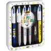 BIC 4 Colours tušinukas, 6 vienetų paketas, mėlynas korpusas, 4 rašalo spalvos (mėlyna, raudona, žalia, juoda), 1,0 mm vidutinis smaigas 9926071