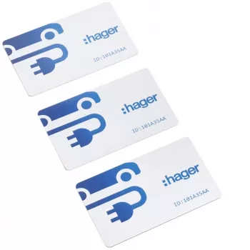 HAGER XVA410 RFID kortelės, 3 vnt., Mifare Classic 1K, 13,56 MHz, baltos